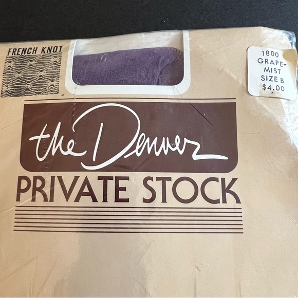 The Denver Private Stock Hosiery  (2) Size B; French Knot Grape Mist + Opaque - Picture 2 of 8